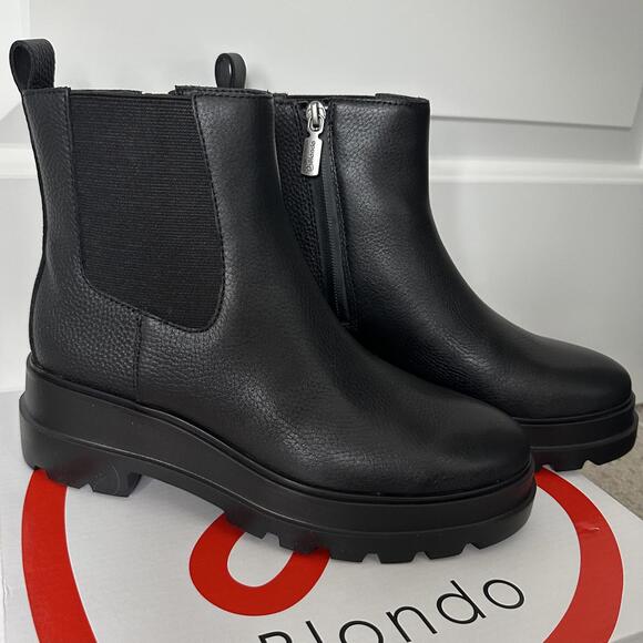 Blondo Jelina Waterproof Bootie Black Leather NIB Size 7 - Picture 4 of 9
